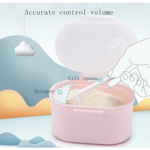 Milk Powder Storage Box Baby Feeding Food Snacks Cereal 400ml Container Multifunction Washable Cartoon Outdoor Portable Milk Can