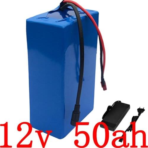 12v 50ah electric bicycle battery 12V 50AH lithium battery pack 12V 50000mah lithium rechargeable battery with 12.6V 5A charger