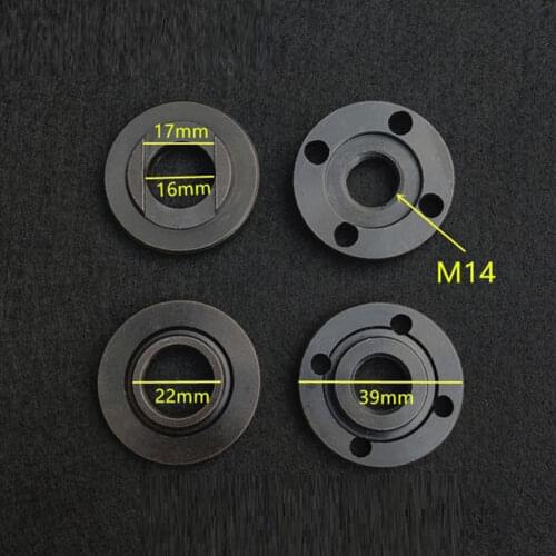 M10 M14 Thread Replacement Angle Grinder Inner Outer Flange Nut Set Tools For 14mm Spindle Thread Power Tool Grinders Steel Lock