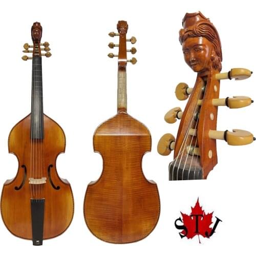 Baroque Style SONG Maestro 6 strings 27" viola da gamba,carving woman scroll professional gamba
