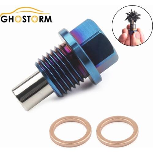 PUOU Engine Dress Up Magnetic Oil Drain Nut Plug Package Titanium Alloy M12*1.25 M12*1.5 M12*1.75 M14*1.5 Oil Release Bolt