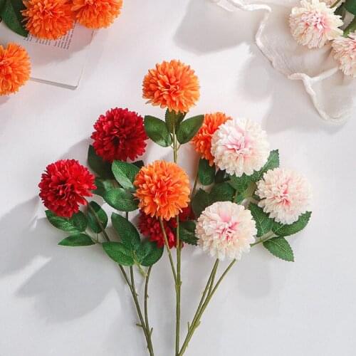 Small fresh ping pong chrysanthemum ornaments simulation bouquet living room TV cabinet home decoration words fake flowers