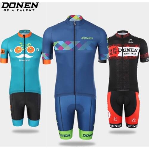 DONEN Mountain Bike Clothing Pro Summer Cycling Jersey Set MTB Bicycle Clothes Wear Maillot Ropa Ciclismo Men Cycling Set