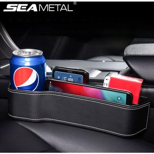 Car Seat Gap Organizer Storage Box Console Both Side Pocket Storage Car Accessories for Cellphones/Keys/Cards/Wallets/Sunglasses