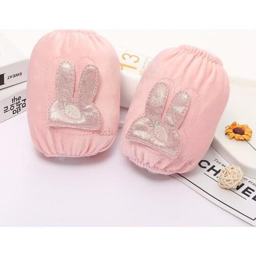 Autumn and winter childrens cute three-dimensional bunny short anti-fouling sleeves men and women baby children plush head