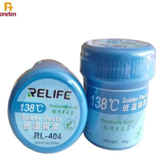 RELIFE RL-404 Low Temperature Solder Paste 138 Degrees Tin Paste For Mobile Phone PCB BGA SMD Motherboard Repair Tin