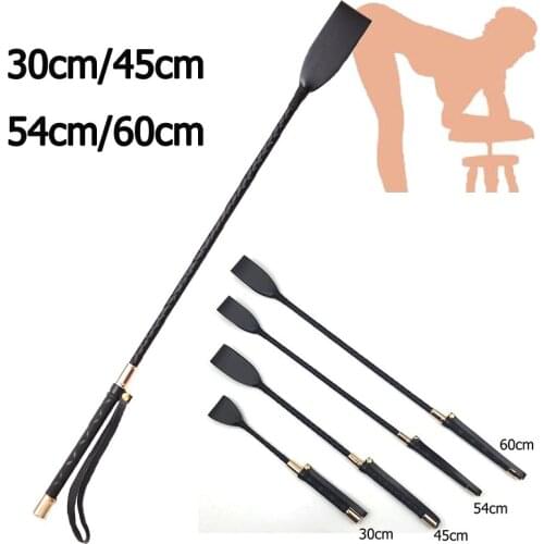 BDSM Toys Whip Spanking Paddle PU Leather Long Flirting Bondage Sex Toys For Woman Adults Role Play Adult Games 60/54/45/30CM