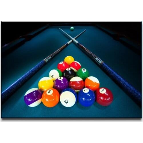 Full Square Round 5D DIY Diamond Painting Billiards Picture 3D Diamond Embroidery Icon Crystal Mosaic Gift Home Decoration DF156