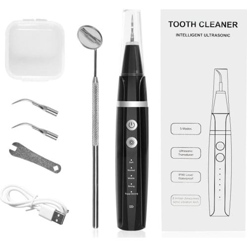 Portable Ultrasonic Dental Scaler Tooth Cleaner Calculus Stains Tartar Remover Dentist Teeth Whitening Tool Home Oral Care