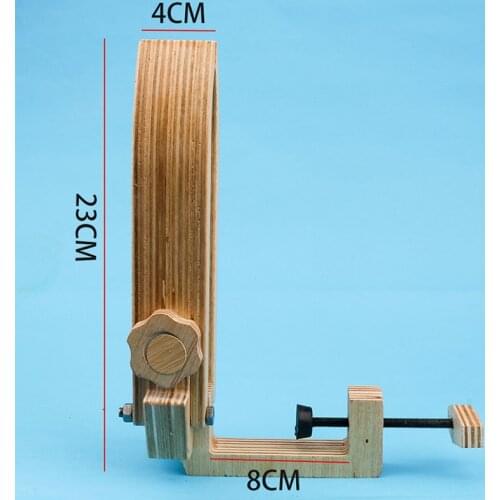 Portable Leather Wooden Clamp Leather Sewing Tool Hand Stitching Lacing Desktop Fixed DIY Leather Bag Wallet Leather Craft Tool