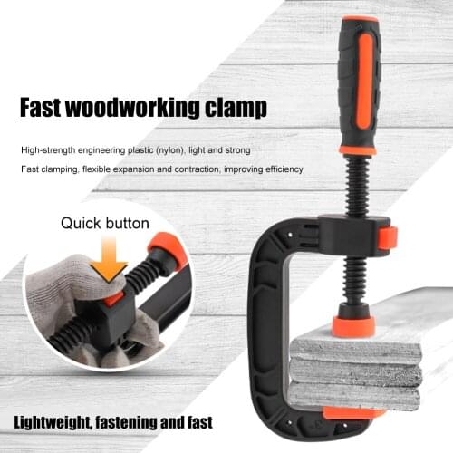 Plastic G Type Strong Clamp for Woodwork C Clamping Device Quick Release DIY Carpentry Gadgets Clamps Woodworking Home Tools Set