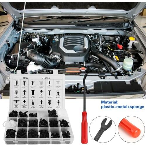 Assorted Car Rivets Push Type Retainer Fasteners Door Trim Panel + Remover Easily Installation Personal Car Elements