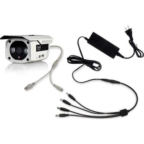 DC 2.1 1 to 8 Splitter Adapter Cable Power Lead Pigtail 1 Female to 8 Male DC Plug for CCTV Security Camera GK99