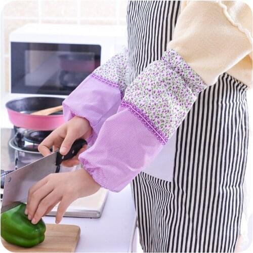 Fresh floral sleeves oil and anti-fouling office sleeves autumn and winter long cotton sleeves E306