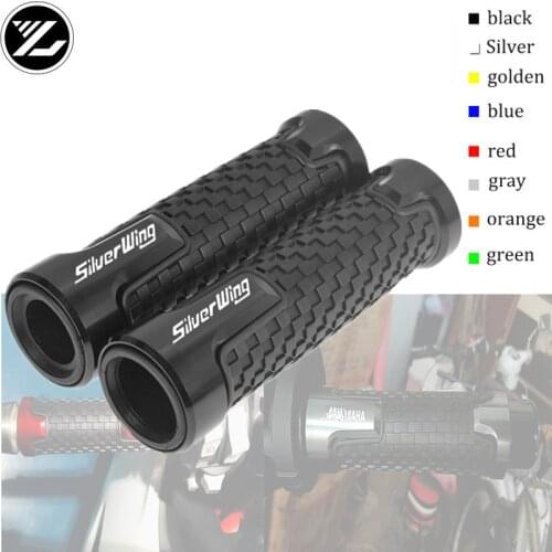 Handle 7/8"22mm Motorcycle handlebar grips & handle bar ends hand cap for Honda Silver Wing GT 400 600 2001-2017 GT400 GT600