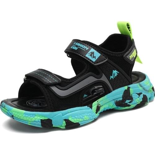 2021 New Summer Kids Sandals Fashion Sandalias Childrens Shoes Non-slip Soft Bottom Leather Boys Sandals For Children