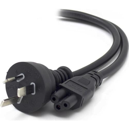 NZ AU power cord New Zealand Australia AC power cable 3 Pin AU Plug to IEC-C5 3X0.75mm2 1m for laptop power supply PC laptop