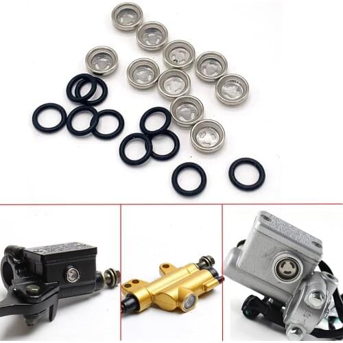 Sight Glass and Gasket 10 12 14 18mm Master Brake Cylinder Reservoir Bike Dirt Scooter Motorcycle Part Motorcycle Modified I8S4