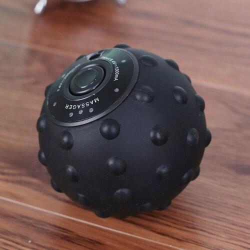 Vibrating Massage Ball Silicone Electric Roller Muscle Relaxation Apparatus Trigger Relief Training Waist & Abdomen Yoga Pilates
