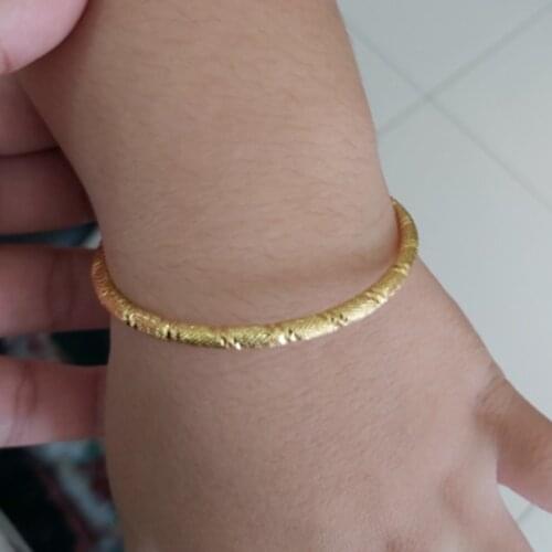 WANDO Small Gold Color Bracelet&Bangles for Baby/Girls/Boy Charm Beads Bracelet Small Bell/Heart Jewelry Child Party Gifts b59