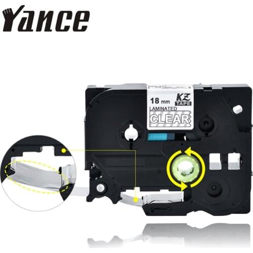 Yance 18mm white on clear tze tape TZe-145 TZE145 TZE 145 TZ-145 TZ 145 Labeling Tape compatible brother P-Touch label printer