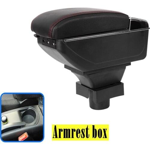 Center Centre Console Storage Box For Citroen C4 Hatchback 2004-2010 Armrest Arm Rest Rotatable 2005 2006 2007 2008 2009