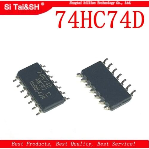 10PCS 74HC74D SOP14 74HC74 SOP SN74HC74DR SOP-14 SN74HC74 SMD new and original IC Analog multiplexer/signal separator