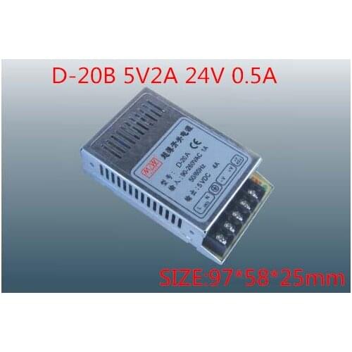 20W Dual Output Switching power supply Output Voltage 5V 24V AC-DC D-20B