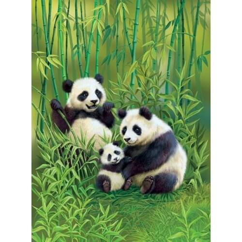 ARMYQZ5D DIY Diamond Painting Panda Tree Square Round Rhinestone Diamond Painting Embroidery Needlework Crafts