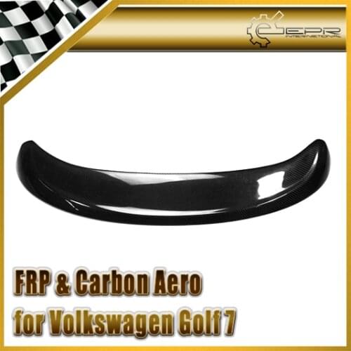 Car Accessories For VW Golf 7 MK7 TSI Carbon Fiber Type B Rear Spoiler GTI Glossy Fibre Trunk Wing Racing Auto Roof Body Kit
