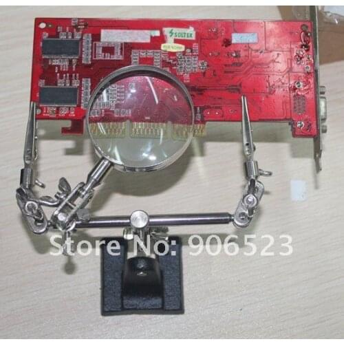 Free shipping BEST-168Z SMD soldering stand magnifier with clips