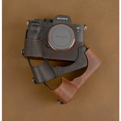 For SONY A7R4 A7RM4 A7RIV A9M2 A7S3 Camera Genuine leather cowhide Bag Body BOX Case Protective sleeve box base