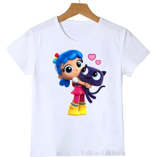 Children 's T Shirt Kids True And The Rainbow Kingdom Cartoon T Shirt Summer Girl T-Shirt Top Baby Toddler White T-Shirt Clothes