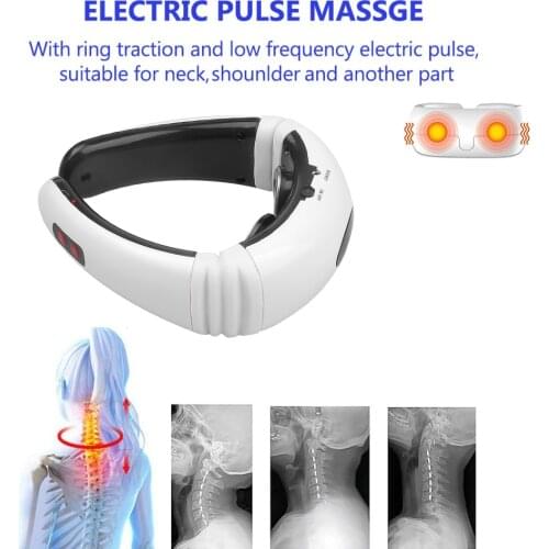 Electric Neck Massager & Pulse Back 6 Modes Power Control Far Infrared Heating Pain Relief Tool Health Care Relaxation Machine