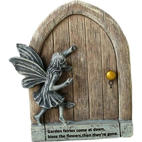 Fairy Garden Door Fairies Figurine Sculpture Miniature Fairy Garden Decor