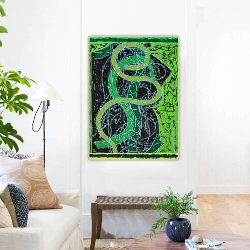 Frank Stella《Imola Five II, from Circuits, 1983》Canvas Art Oil Painting Minimalism Picture Wall Hanging Decor Home Decoration