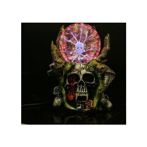 Shantou skull head resin magic lights props for halloween lamp cosplay party decoration Real-life escape room games prop
