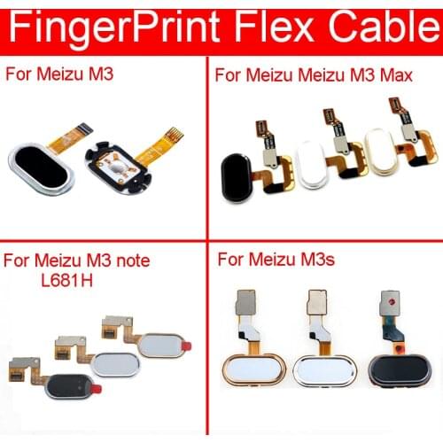 Home Button For Meizu M3 M3s Max Note Fingerprint Sensor Flex Cable Menu Return Key Touch id