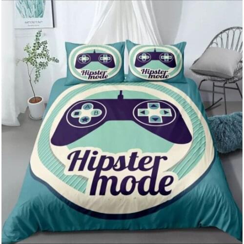 3D Digital Gamer Printing Bedding Set Cartoon Duvet Cover With Pillowcases Twin Full Queen King 2/3pcs Custom Bed Linen
