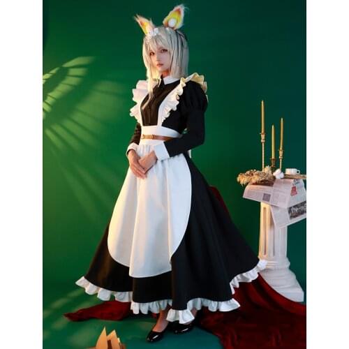 Anime Arknights Kaltsit Heres Your Coffee Sir Maid Dress Nurse Uniforms Cosplay Costume Halloween Women Free Shipping 2021New