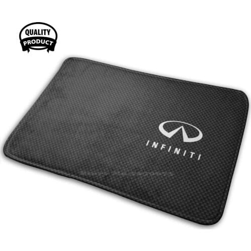 Infi Carbon Logo 3D Soft Non-Slip Mat Rug Carpet Cushion Infiniti Car Logo Symbol Race Fast Japenese Power Horses Auto Infinity