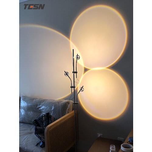 Minimalist creative LED light and shadow floor lamp living room sofa lamp Italian art projection sunset designer floor lamp
