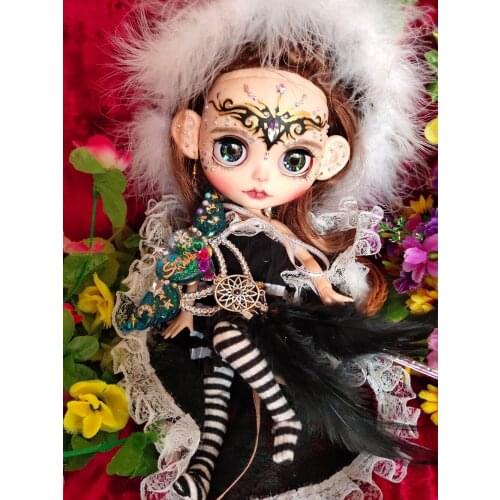 Customization doll Nude joint body blyth doll For Girls include clothes 2019