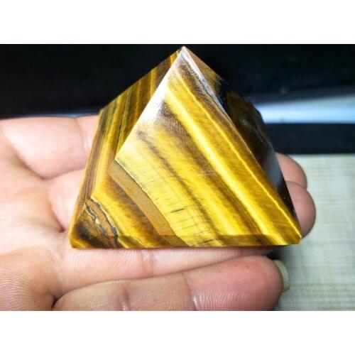 2021 tiger eye crystal quartz Engraved 40mm 1,5 inch Pyramid Carved Stone Chakra Stones Healing Reiki pendant