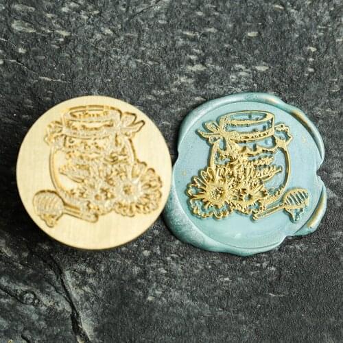 Honey Jar wax seal stamp, DIY Sealing Wax Decoration Craft Kits Handcrafts Wedding Invitations Tools
