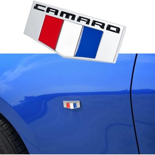 3D Metal CAMARO Badge Nameplate For Chevrolet Camaro Side Fender Rear Tail Trunk Logo Sticker Auto Exterior Accessories