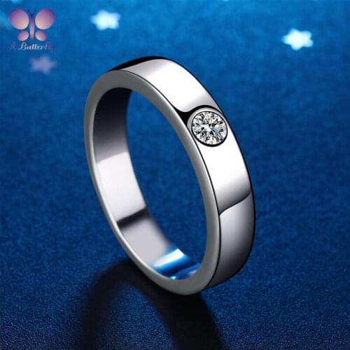 925 Sterling Silver Mens Moissanite Ring Wedding Engagement Jewelry Very Good Quality