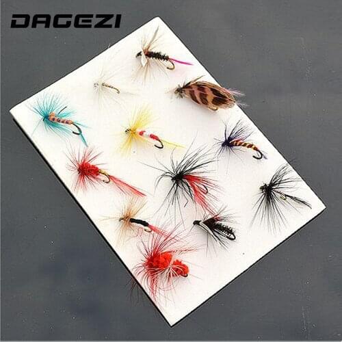 DAGEZ 12pcs/set fly fishing lure set Artificial Insect bait trout fly fishing hooks tackle with case box hot fishing tackle box