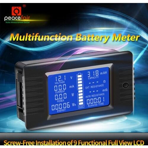 Newest Digital Battery Test Tool Ammeter Voltmeter Direct Current Voltage Power Capacity Residual Electricity Indicator