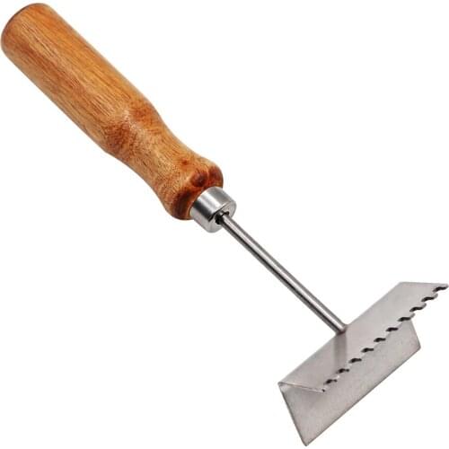 Beekeeping Honey Knife Shovel Cutter Honey Scraper Bee Shovel Comb Uncapping Fork Beekeeping Tools Wooden Handle Honey Knife